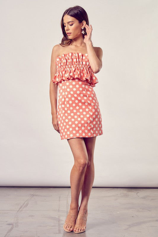 Carolina Ruffle Polka Dot Dress | URBAN ECHO SHOP