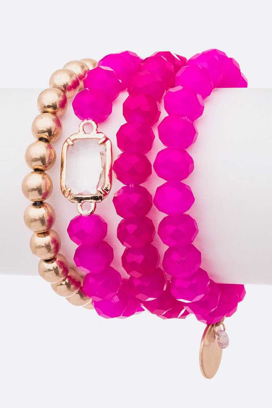 Carnival Mix Beads Stretch Bracelet Set | URBAN ECHO SHOP