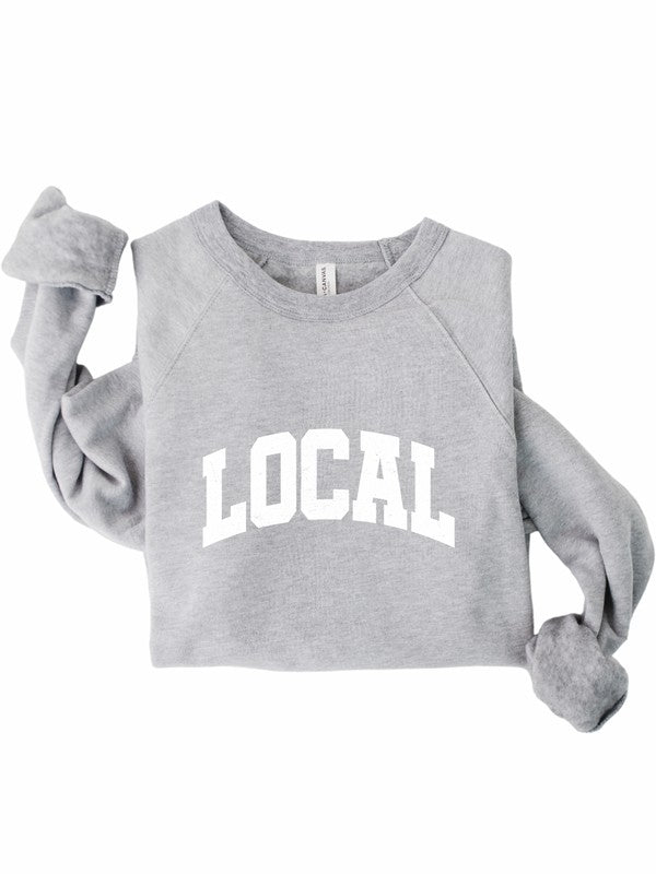 Varsity Font Local Graphic Crewneck Sweatshirt | URBAN ECHO SHOP