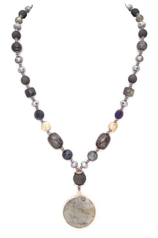 Genuine Stone Pendant Necklace | URBAN ECHO SHOP