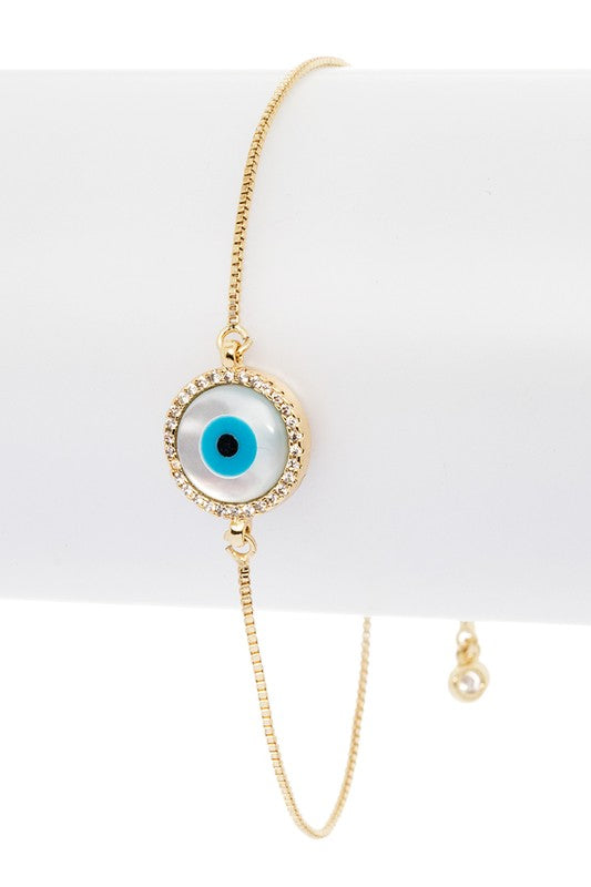 Evil Eye Bolo String Bracelet is Simplistic and Adorably Chic