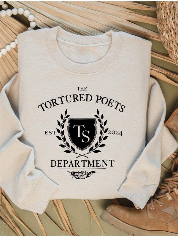 Tortured Poets Department Graphic Crew Neck | URBAN ECHO SHOP