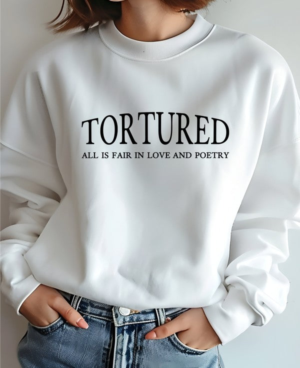 Tortured Graphic Crew Neck Sweatshirt | URBAN ECHO SHOP