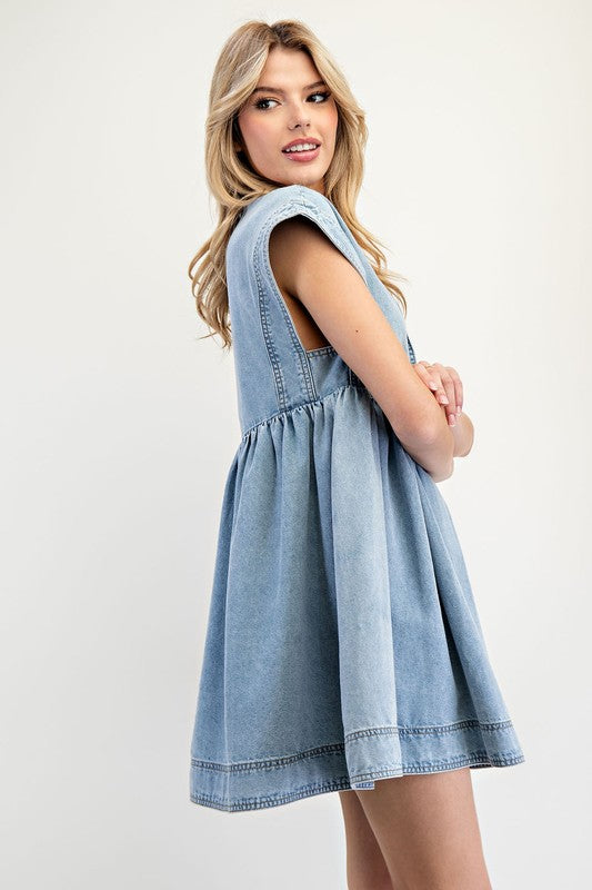 Darla Dream Denim Mini Dress | URBAN ECHO SHOP