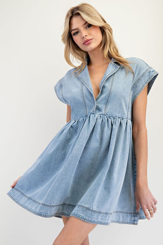 Darla Dream Denim Mini Dress | URBAN ECHO SHOP