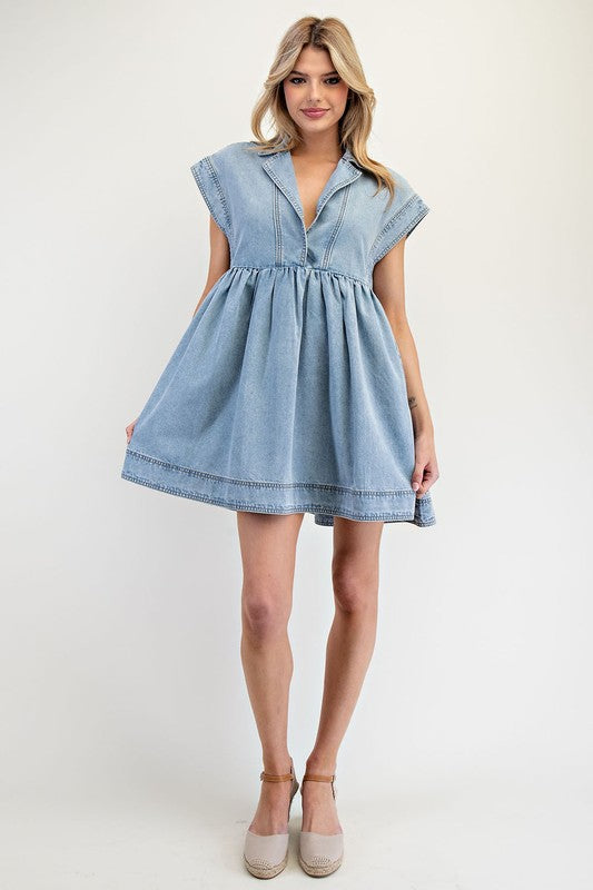 Darla Dream Denim Mini Dress | URBAN ECHO SHOP