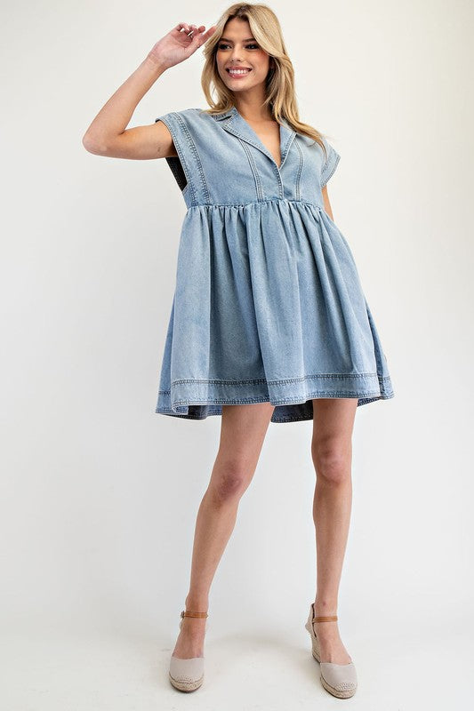 Darla Dream Denim Mini Dress | URBAN ECHO SHOP