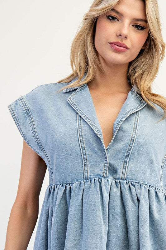 Darla Dream Denim Mini Dress | URBAN ECHO SHOP