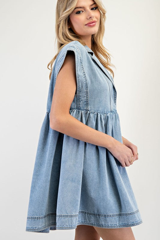 Darla Dream Denim Mini Dress | URBAN ECHO SHOP