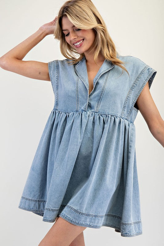 Darla Dream Denim Mini Dress | URBAN ECHO SHOP