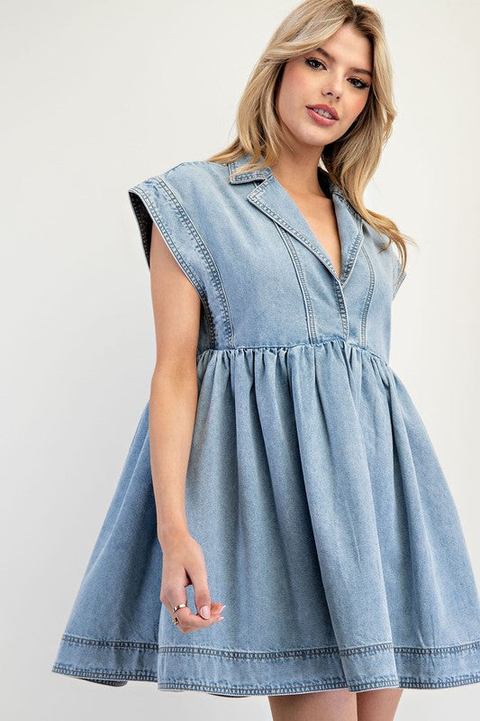 Darla Dream Denim Mini Dress | URBAN ECHO SHOP