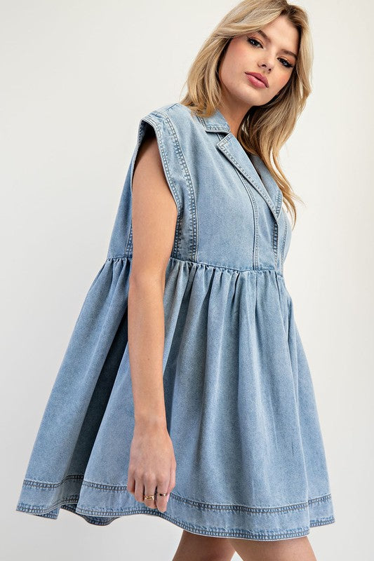 Darla Dream Denim Mini Dress | URBAN ECHO SHOP