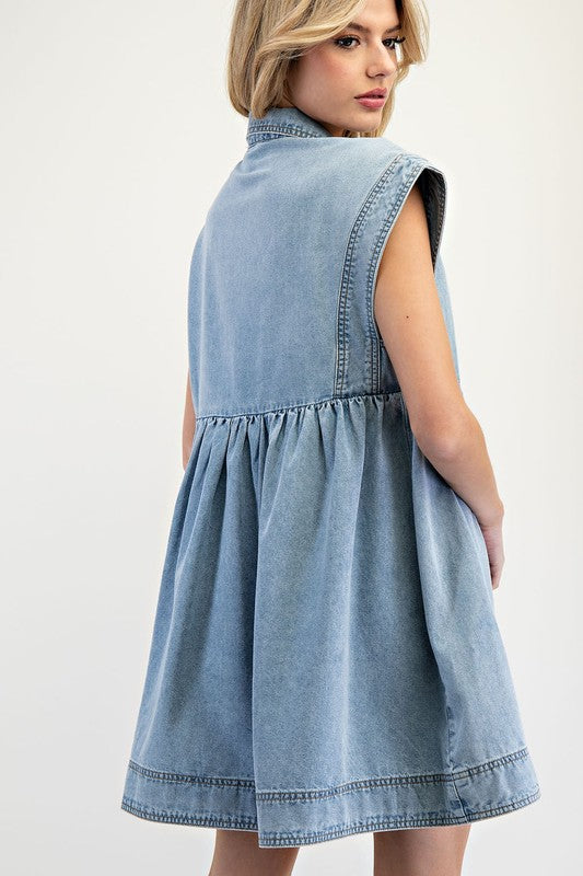 Darla Dream Denim Mini Dress | URBAN ECHO SHOP