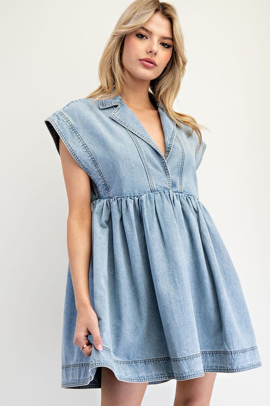 Darla Dream Denim Mini Dress | URBAN ECHO SHOP