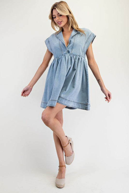 Darla Dream Denim Mini Dress | URBAN ECHO SHOP