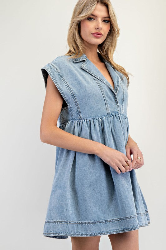 Darla Dream Denim Mini Dress | URBAN ECHO SHOP