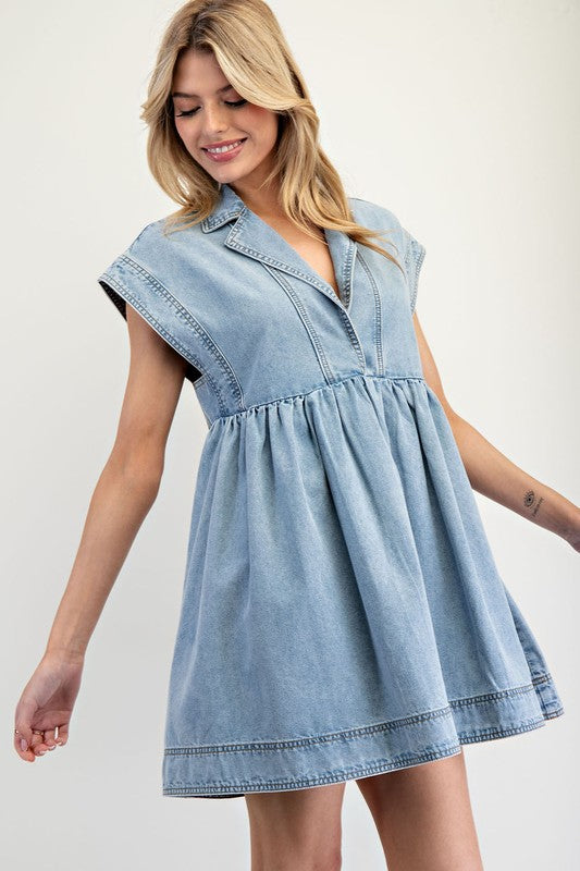 Darla Dream Denim Mini Dress | URBAN ECHO SHOP