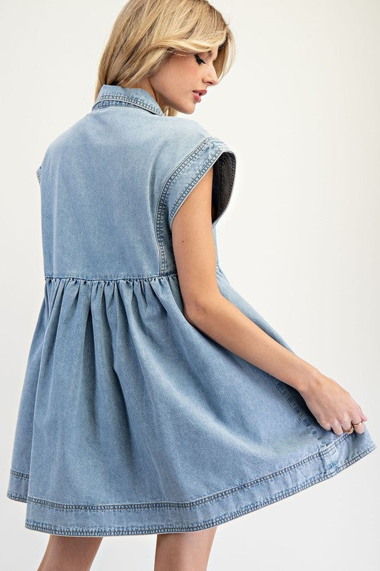 Darla Dream Denim Mini Dress | URBAN ECHO SHOP